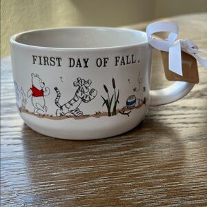 Rae Dunn Disney First Day of Fall Soup Mug Winnie the Pooh